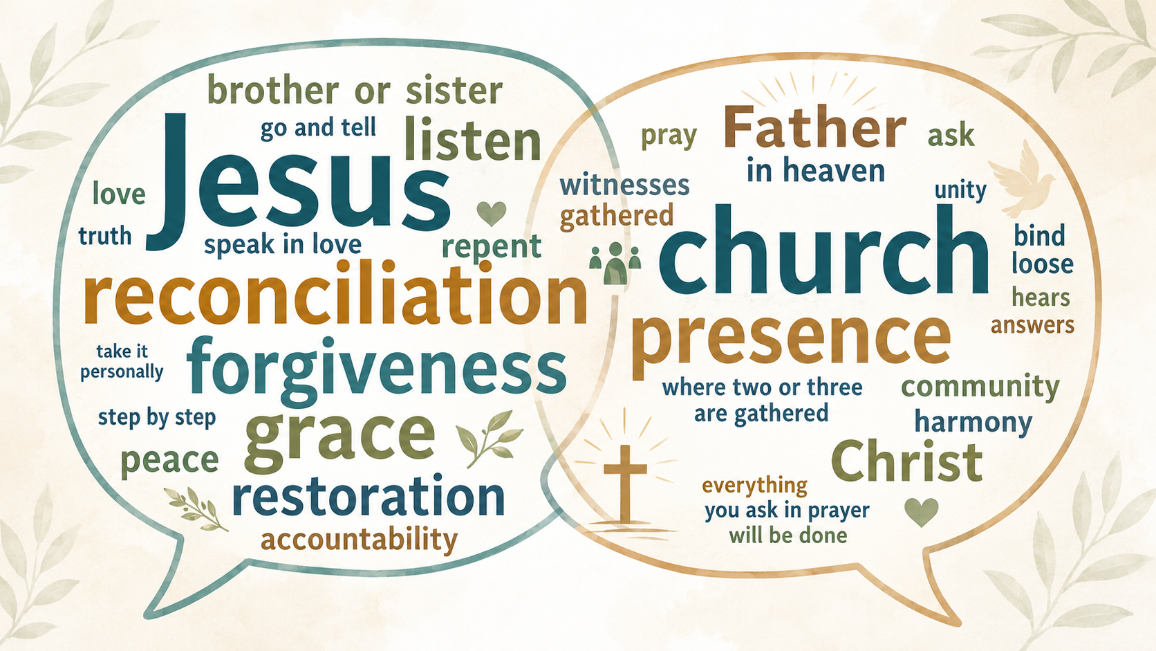Matthew 16:13-20 word cloud