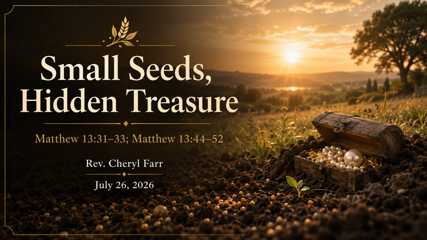 Small Seeds, Hidden Treasure title slide